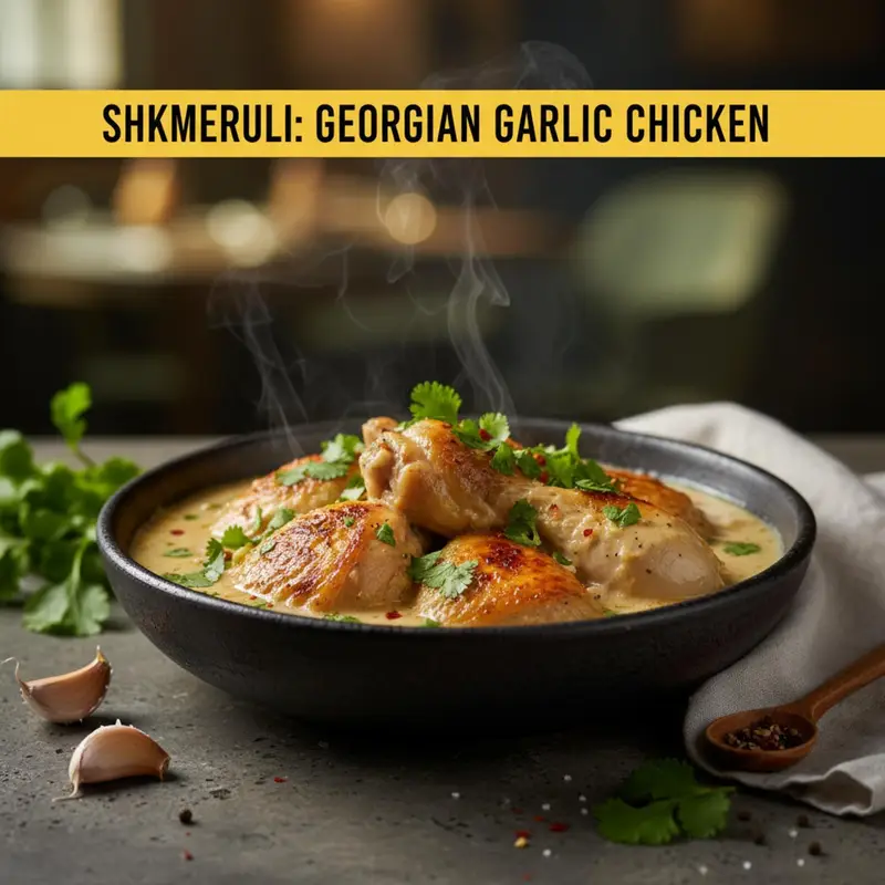 Shkmeruli: Georgian Garlic Chicken