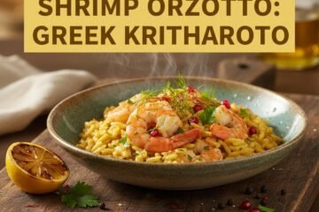 Shrimp Orzotto: Greek Kritharoto