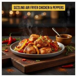 Sizzling Air Fryer Chicken & Peppers