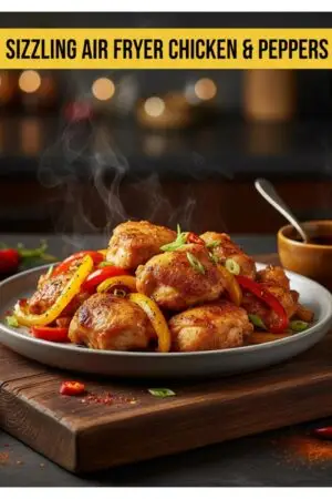 Sizzling Air Fryer Chicken & Peppers