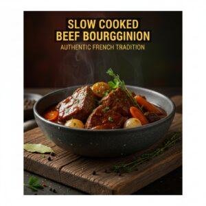 Slow Cooked Beef Bourguignon