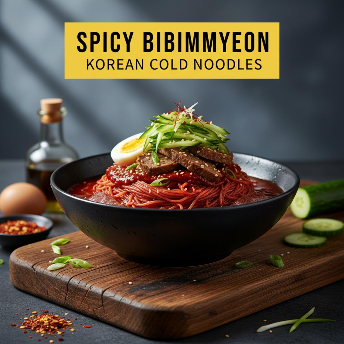 Spicy Bibimmyeon: Korean Cold Noodles