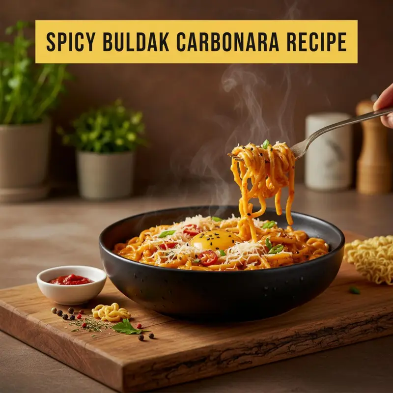 Spicy Buldak Carbonara Recipe