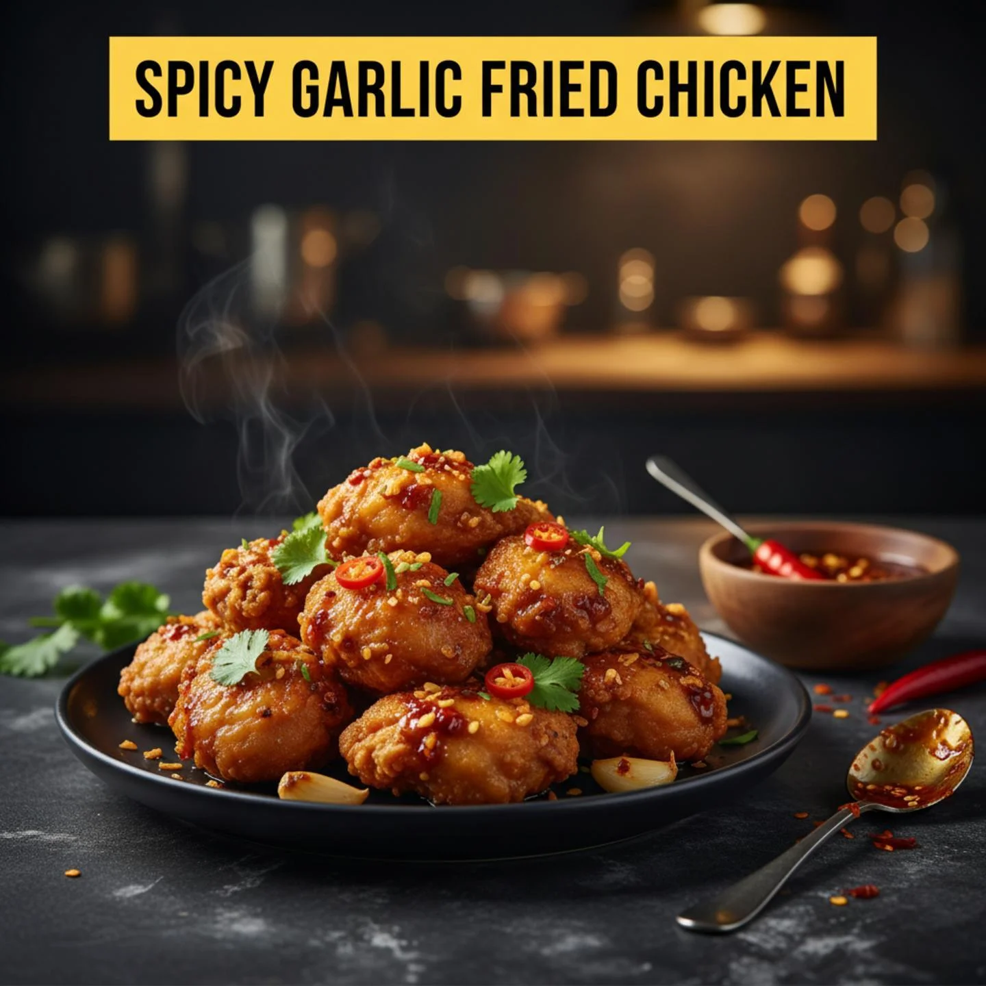 Spicy Garlic Fried Chicken