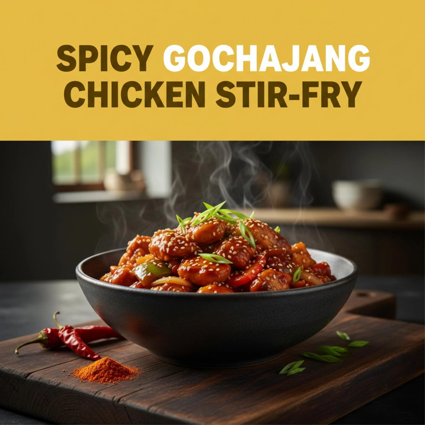 Spicy Gochujang Chicken Stir-fry