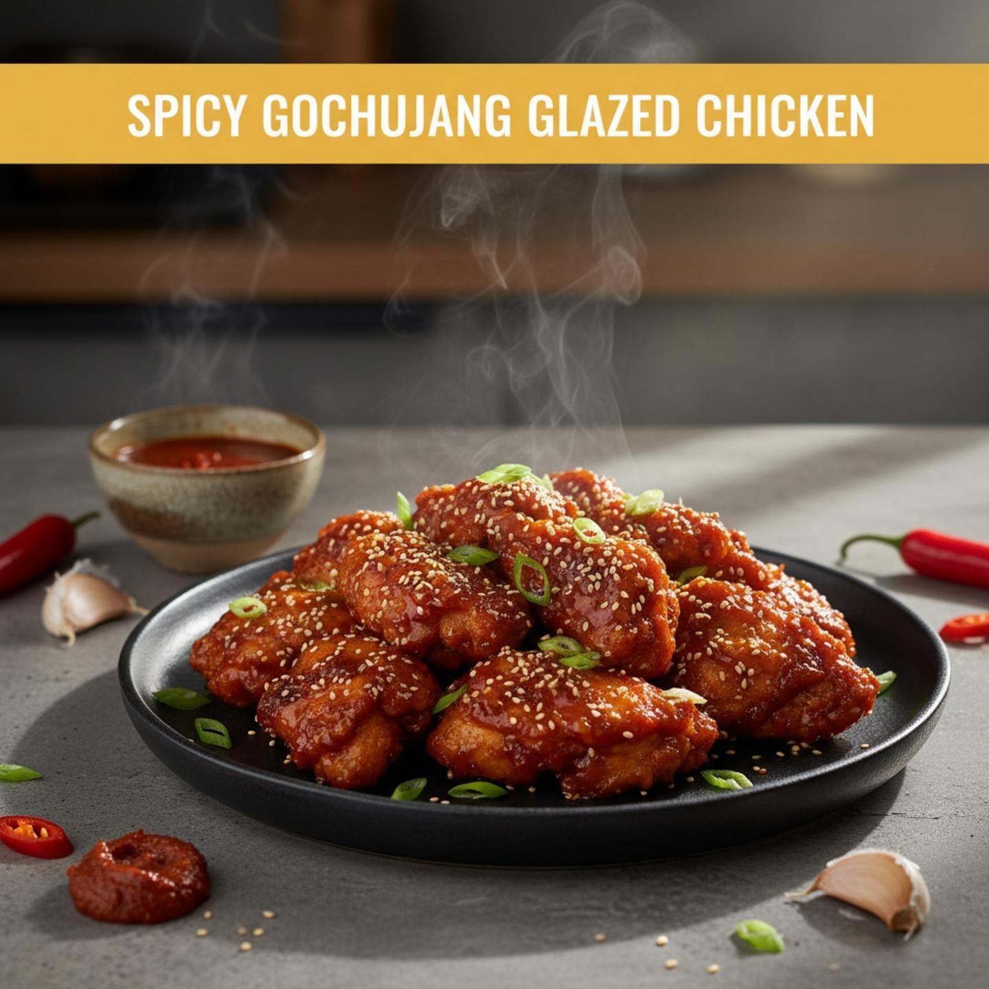 Spicy Gochujang Glazed Chicken