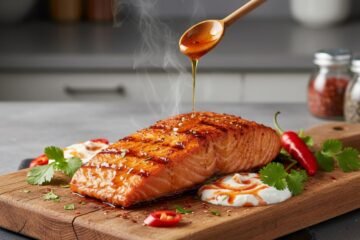 Spicy Honey Harissa Salmon