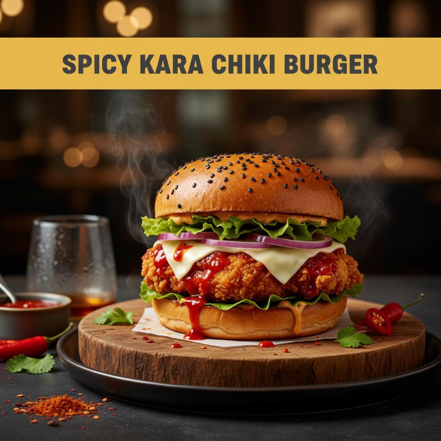 Spicy Kara Chiki Burger
