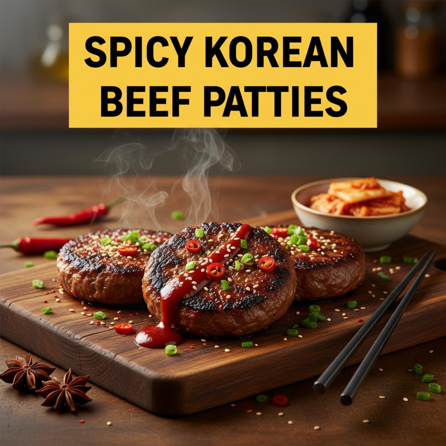Spicy Korean Beef Patties