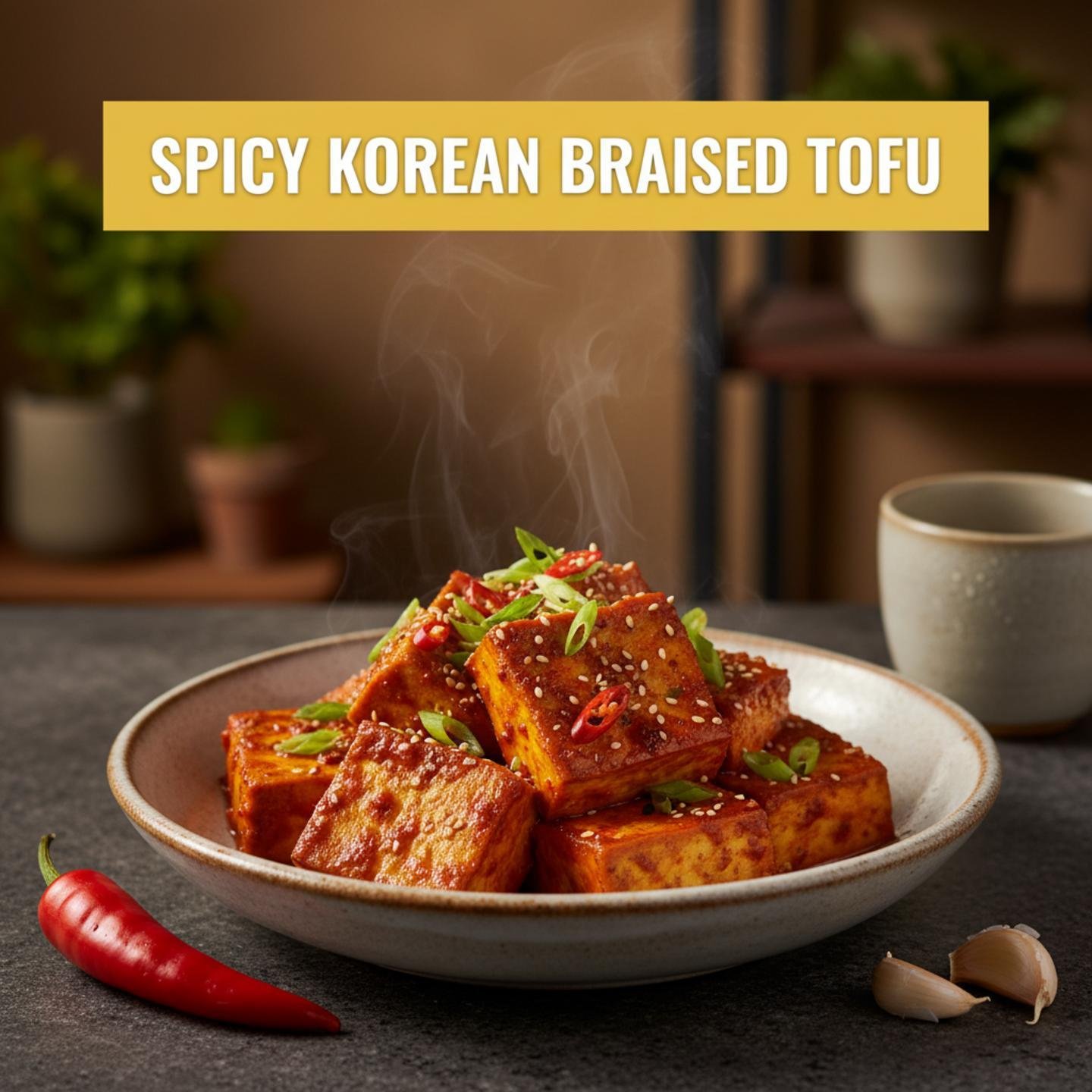Spicy Korean Braised Tofu