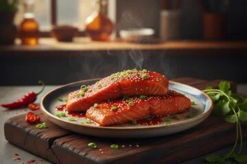 Spicy Korean Glazed Salmon