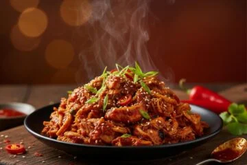 Spicy Korean Pulled Chicken