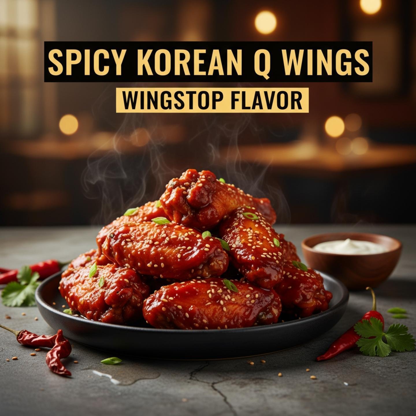 Spicy Korean Q Wings: Wingstop Flavor