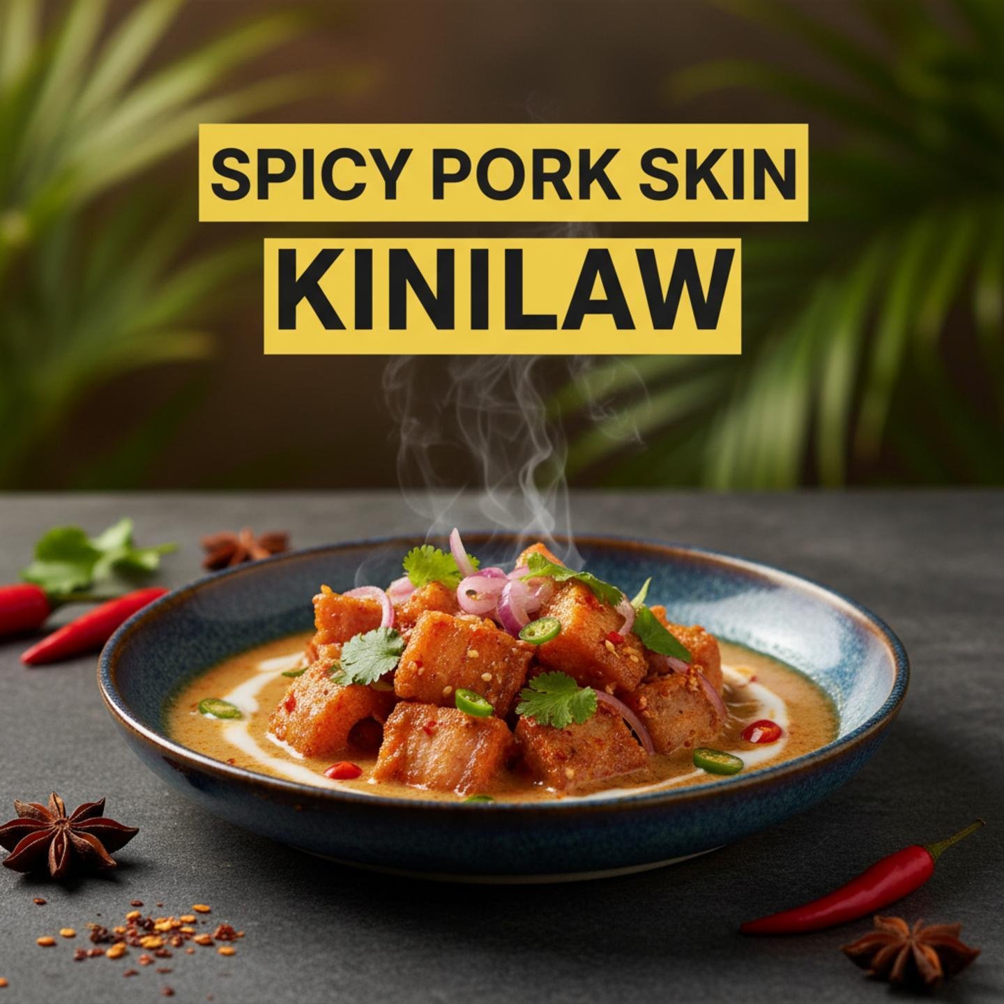 Spicy Pork Skin Kinilaw