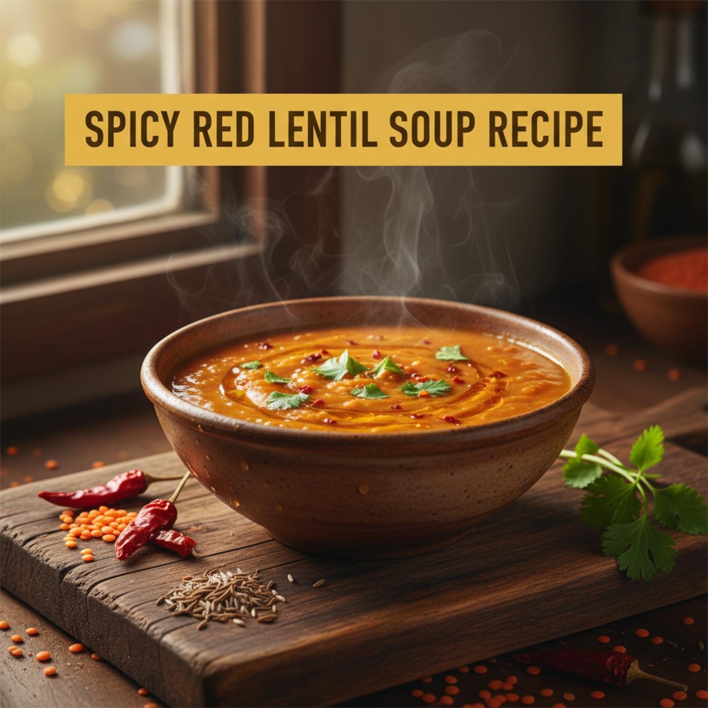 Spicy Red Lentil Soup Recipe