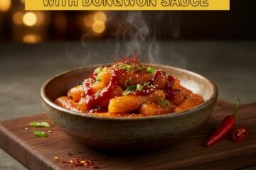Spicy Sweet Topokki with Dongwon Sauce