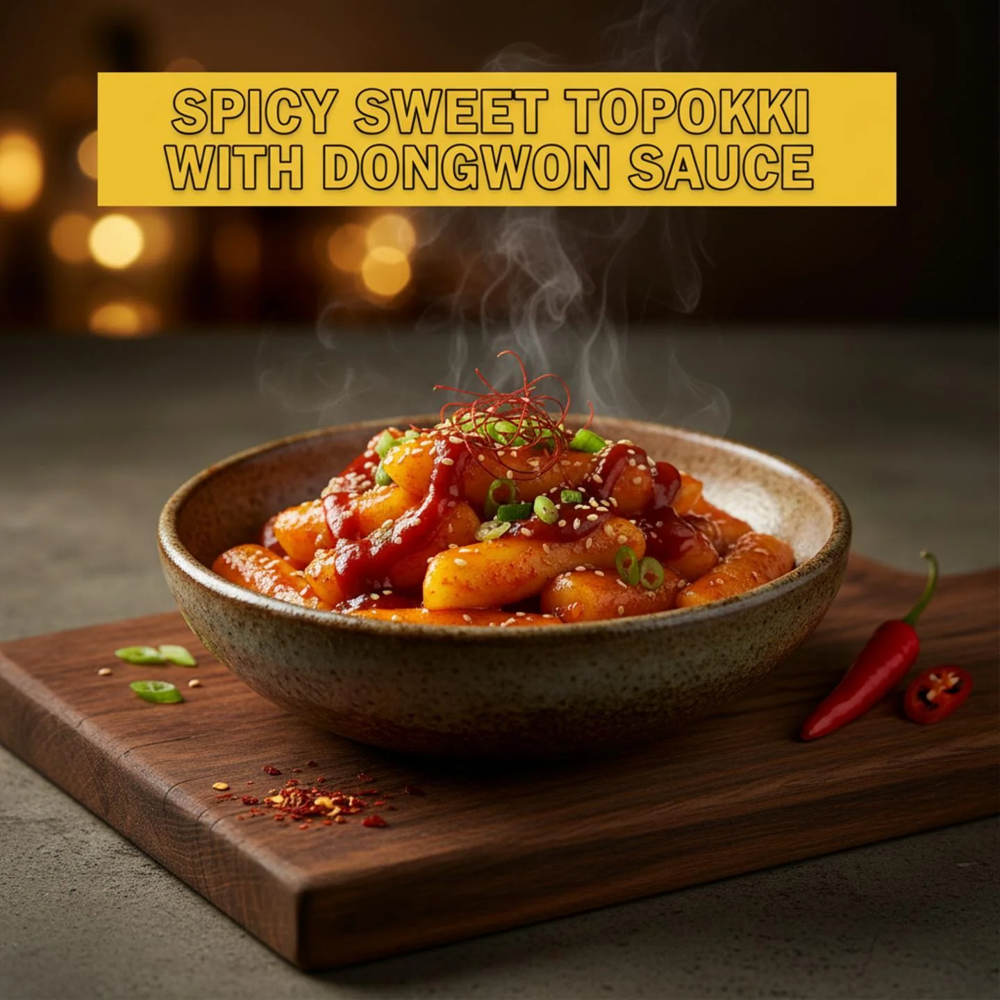 Spicy Sweet Topokki with Dongwon Sauce