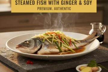 Steamed Fish with Ginger & Soy
