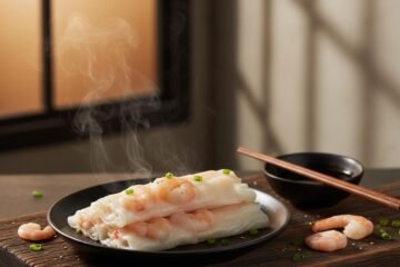 Steamed Prawn Rice Rolls