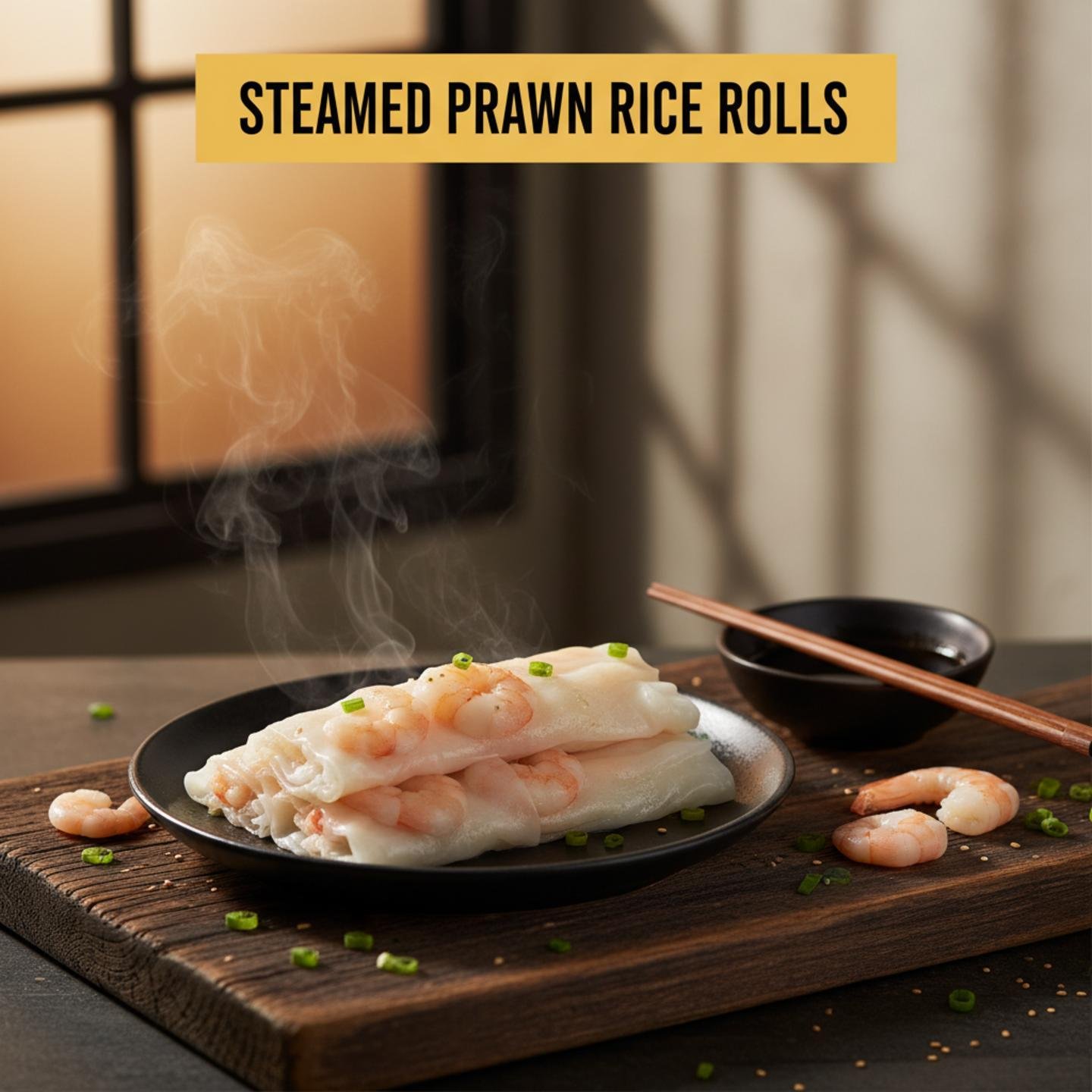 Steamed Prawn Rice Rolls