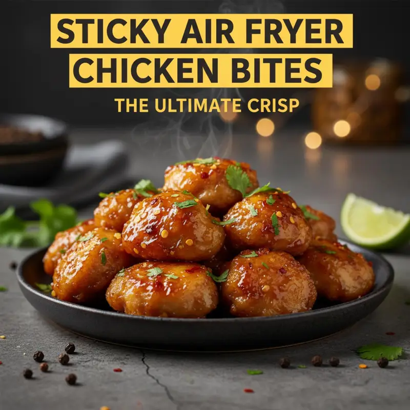 Sticky Air Fryer Chicken Bites