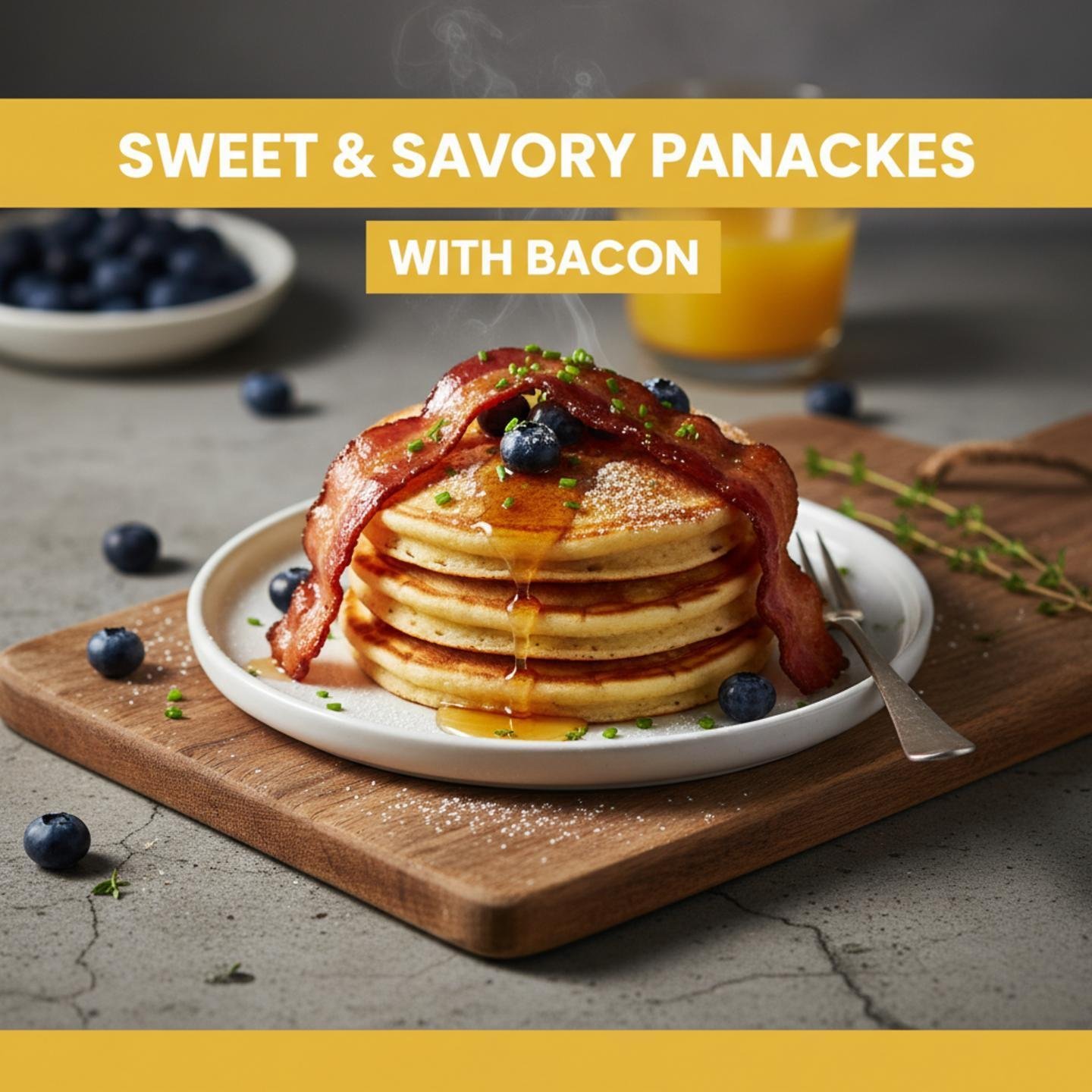 Sweet & Savory Pancakes with Bacon