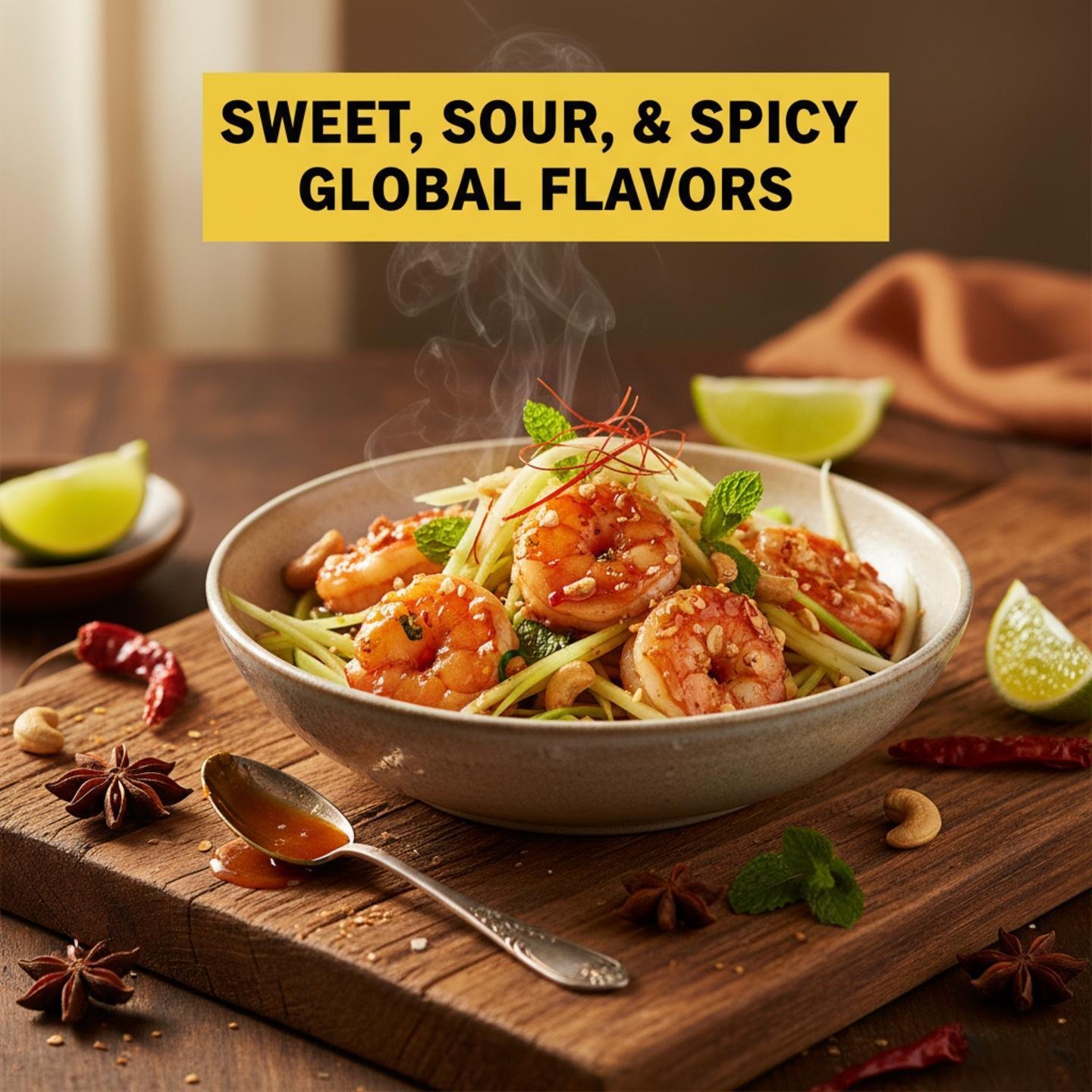 Sweet, Sour, & Spicy Global Flavors