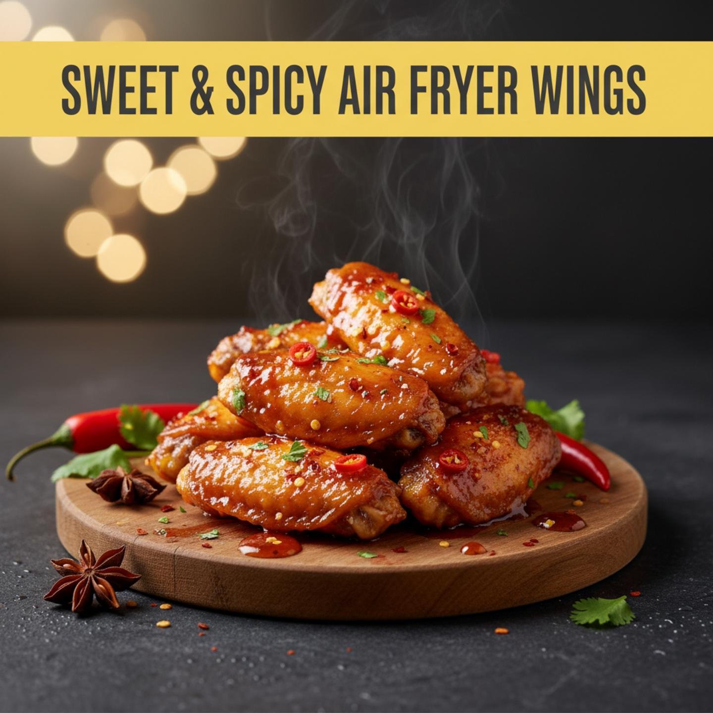 Sweet & Spicy Air Fryer Wings