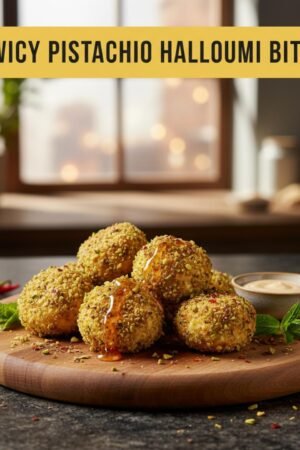 Swicy Pistachio Halloumi Bites