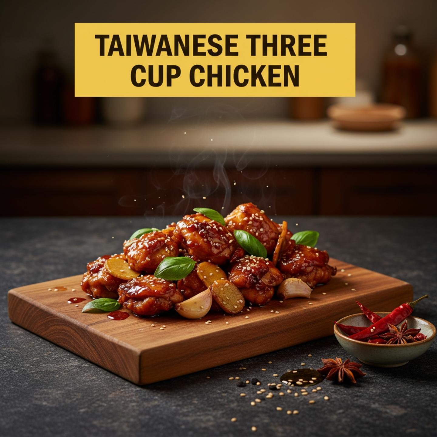 Taiwanese Three Cup Chicken