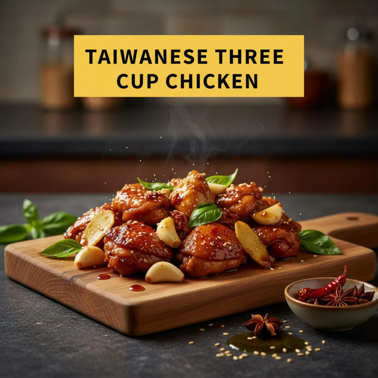 Taiwanese Three Cup Chicken
