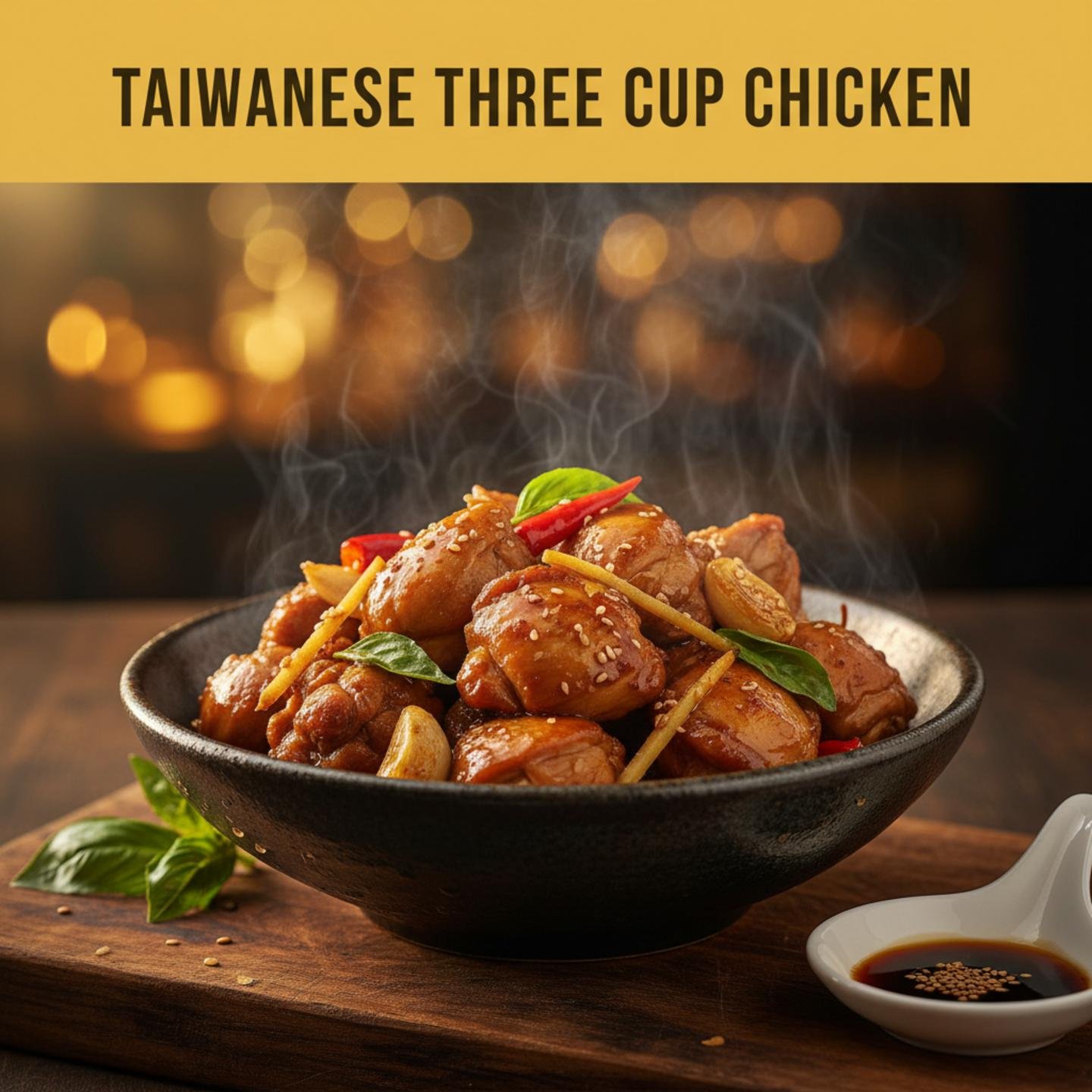 Taiwanese Three Cup Chicken