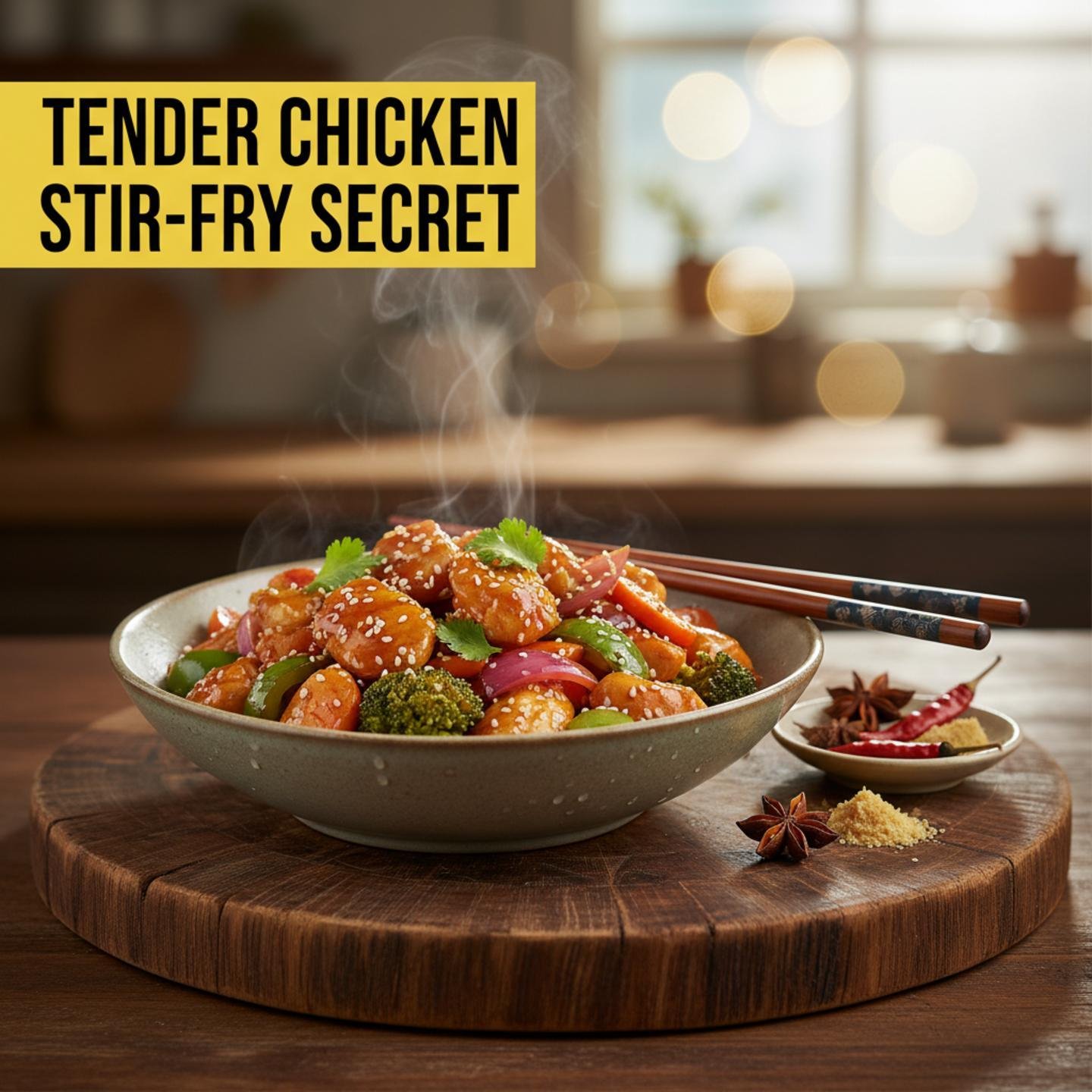 Tender Chicken Stir-Fry Secret