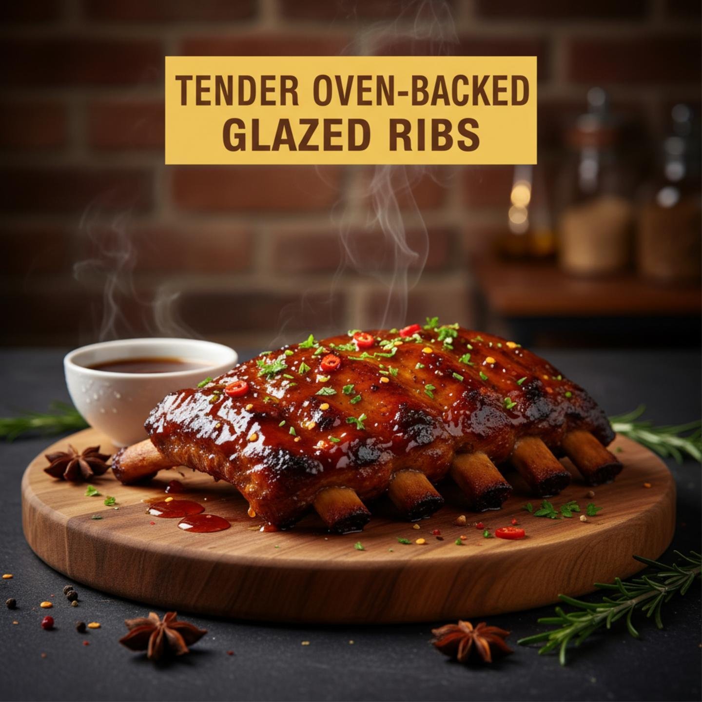 Tender Oven-Baked Glazed Ribs