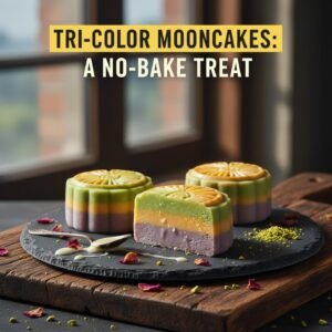 Tri-Color Mooncakes: A No-Bake Treat