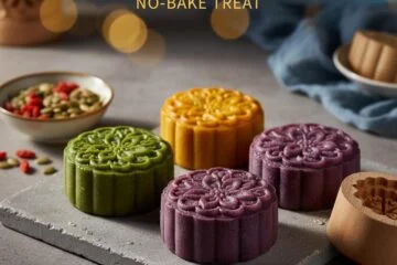 Tri-Color Mooncakes: No-Bake Treat