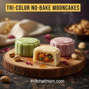 Tri-Color No-Bake Mooncakes