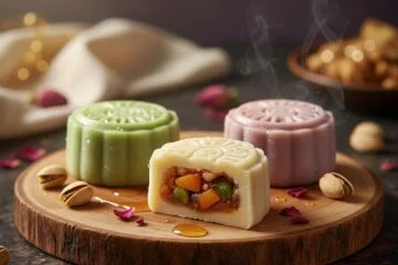 Tri-Color No-Bake Mooncakes