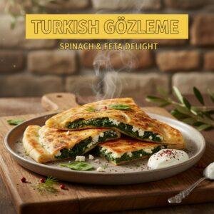Turkish Gözleme: Spinach & Feta Delight