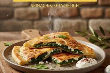 Turkish Gözleme: Spinach & Feta Delight