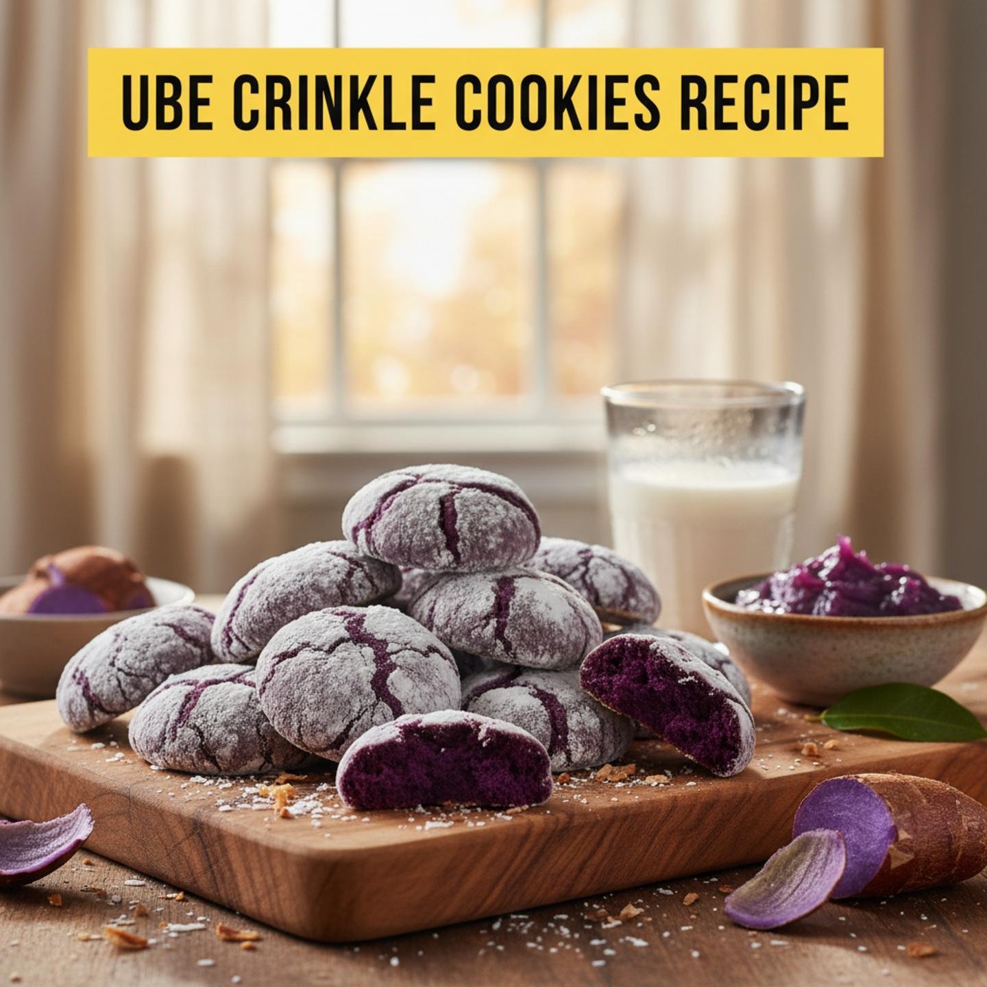 Ube Crinkle Cookies Recipe