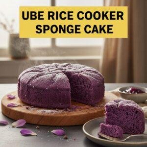 Ube Rice Cooker Sponge Cake