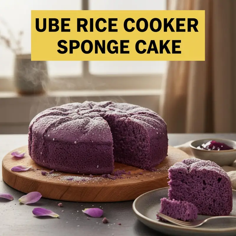 Ube Rice Cooker Sponge Cake