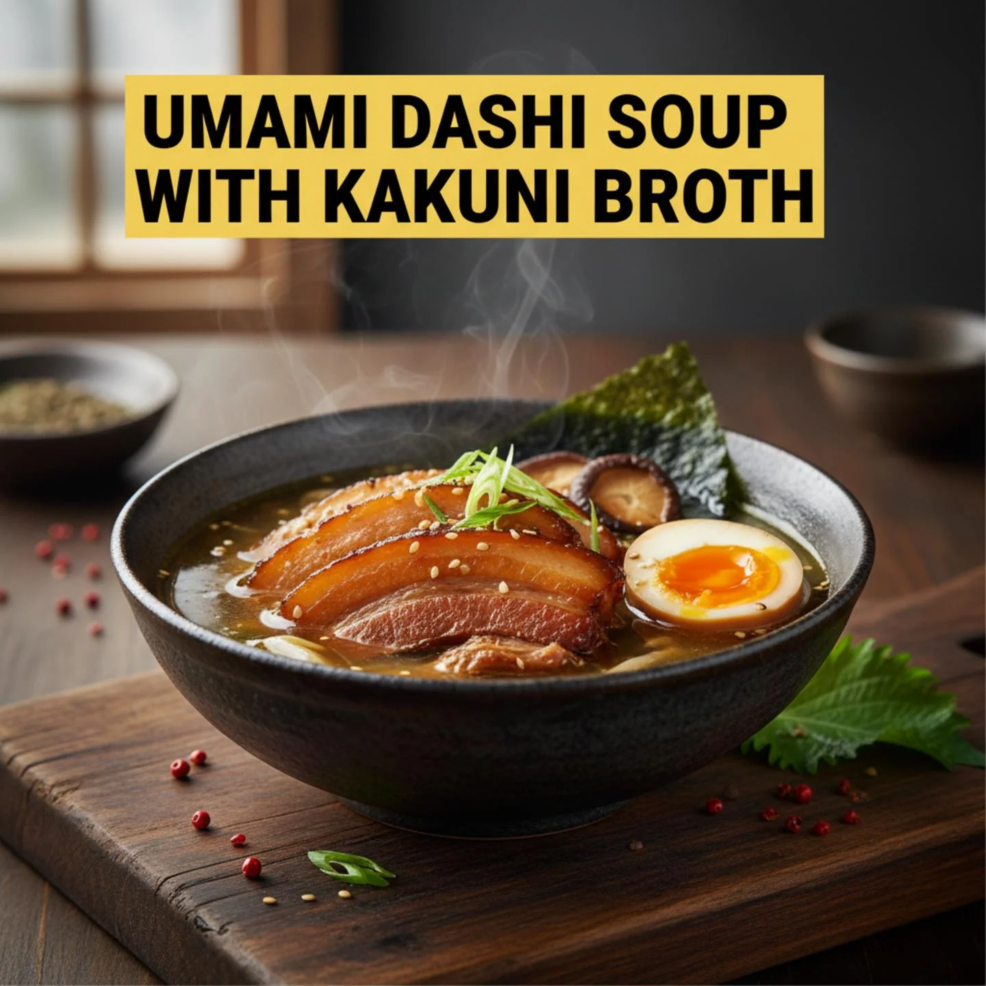 Umami Dashi Soup with Kakuni Broth
