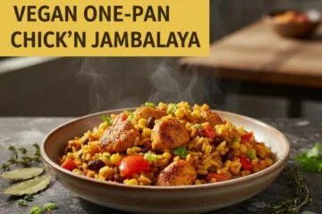 Vegan One-Pan Chick’n Jambalaya