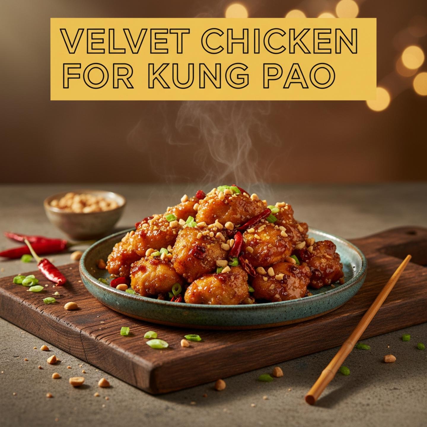 Velvet Chicken for Kung Pao