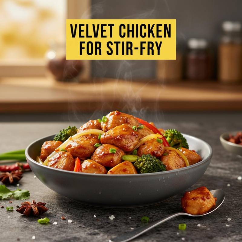 Velvet Chicken for Stir-Fry