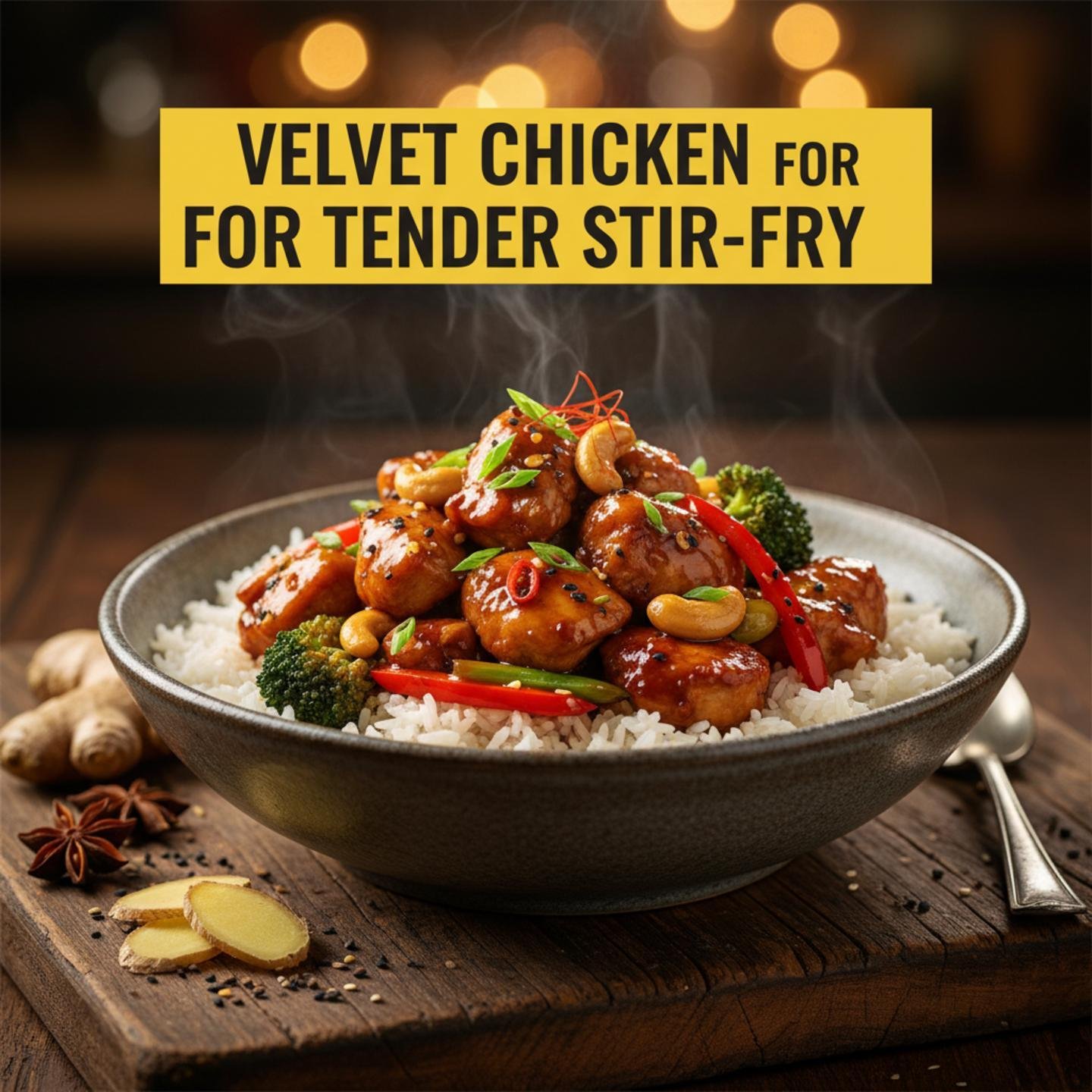 Velvet Chicken for Tender Stir-Fry
