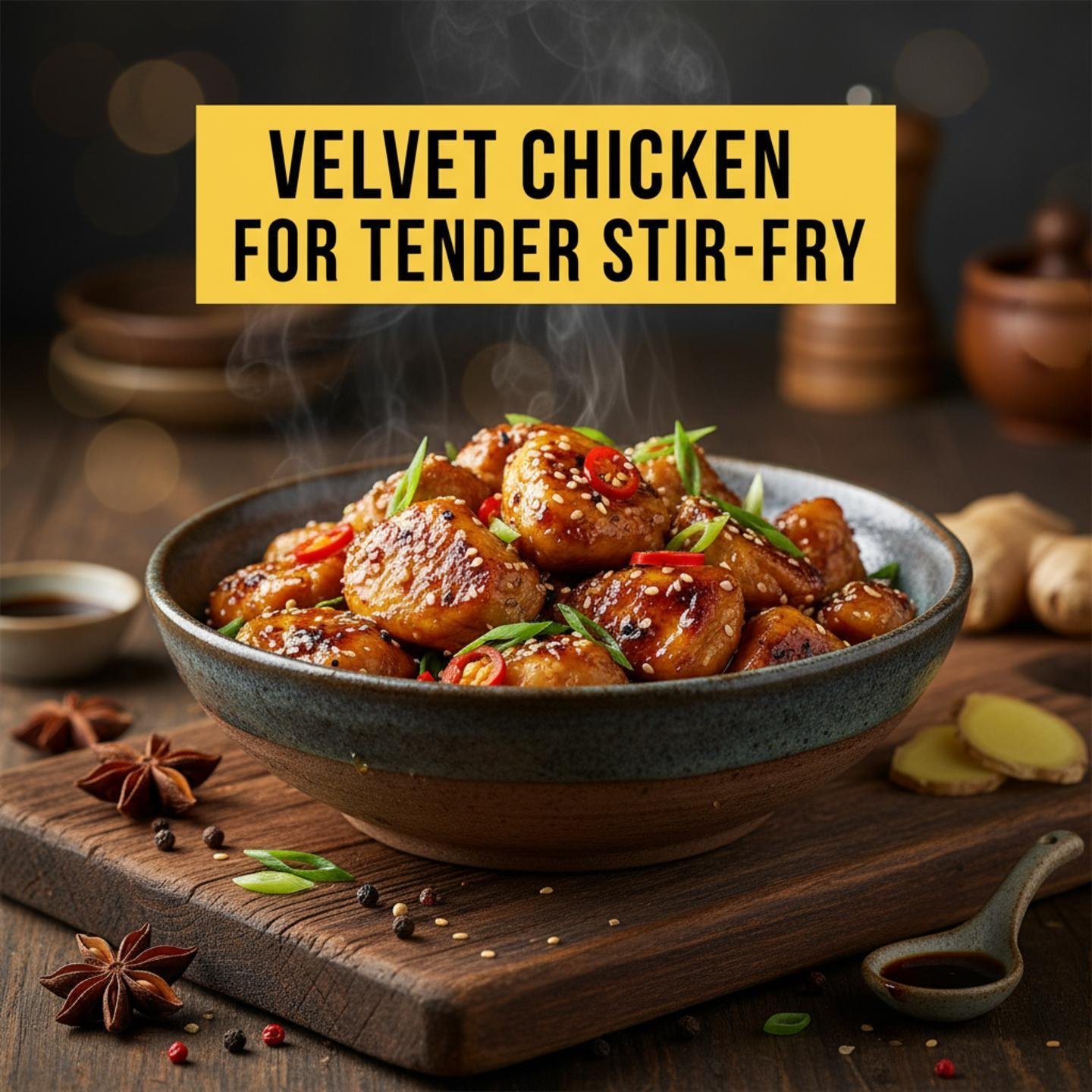 Velvet Chicken for Tender Stir-Fry