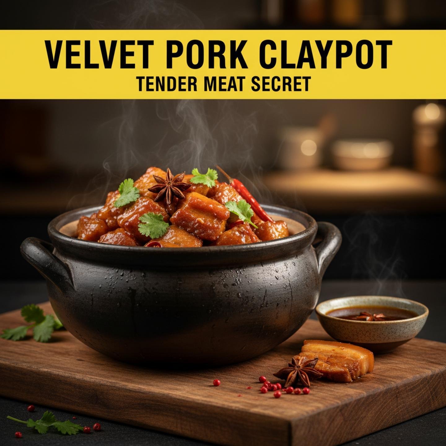 Velvet Pork Claypot: Tender Meat Secret